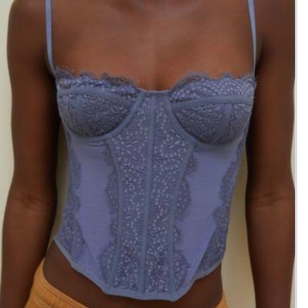 URBAN OUTFITTERS out from under modern love corset top NWT